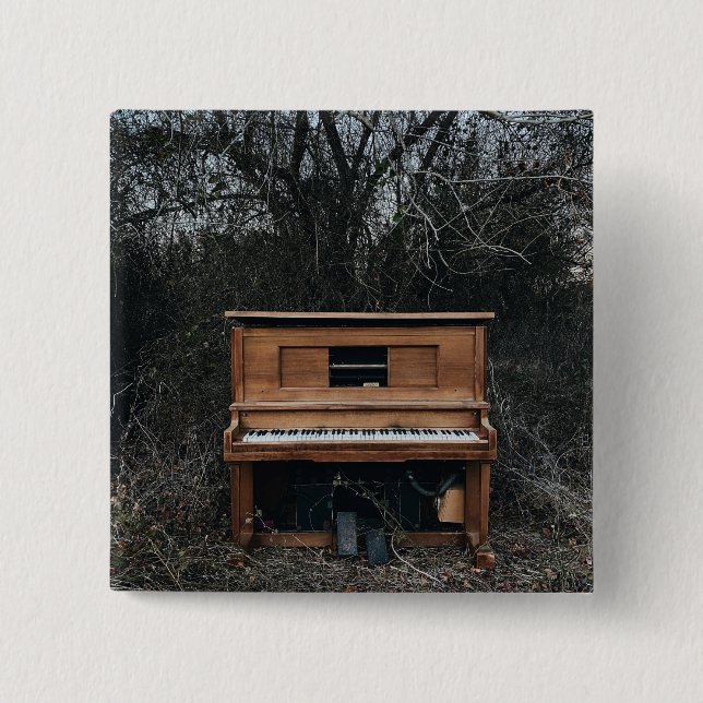 Cute Piano 15 Cm Square Badge (Front)
