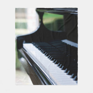 Cute Piano Artwork Fleece Blanket