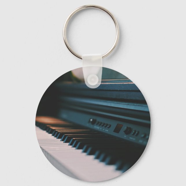 Cute Piano Artwork Key Ring (Front)