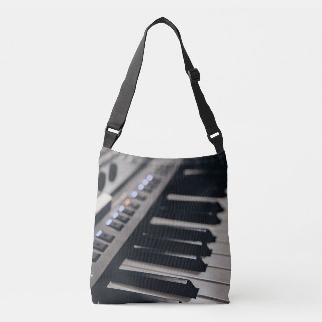 Cute Piano Design Crossbody Bag (Front)