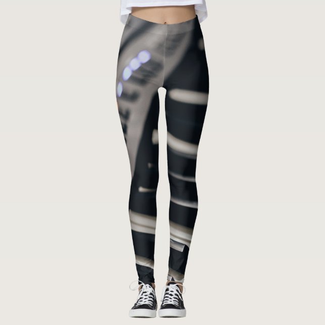 Cute Piano Design Leggings (Front)