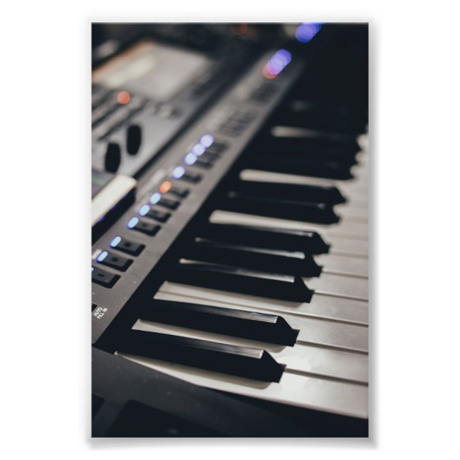 Cute Piano Design Photo Print (Front)