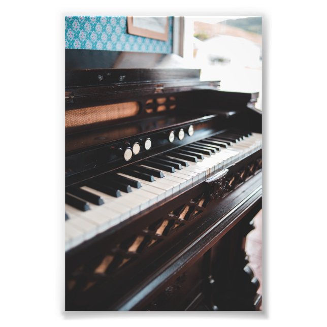 Cute Piano Design Photo Print (Front)