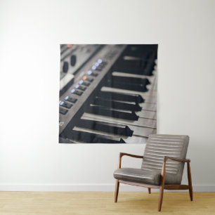 Cute Piano Design Tapestry