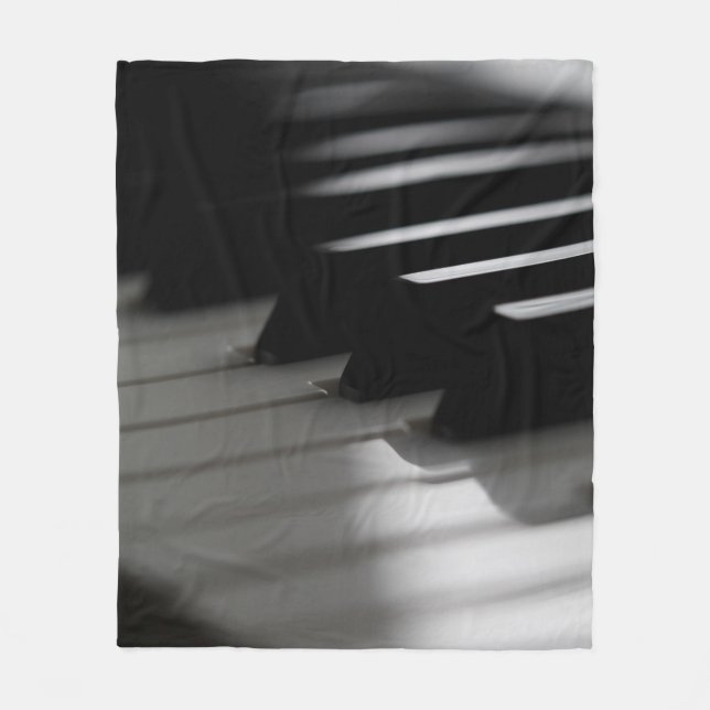 Cute Piano Fleece Blanket (Front)