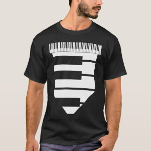 Cute Piano Music Piano Tie Keyboard Player Musicia T-Shirt