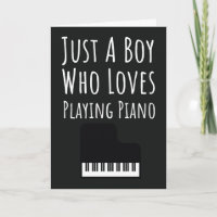 Cute Piano Player Cards For Baby Boys Pianist Kids