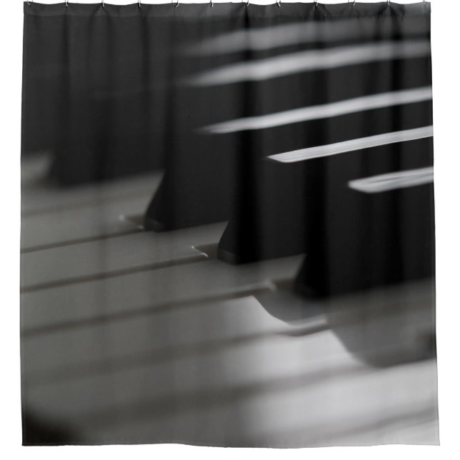 Cute Piano Shower Curtain (Front)