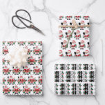 Cute Pickleball Christmas Santa & Ho Ho Ho Holly  Wrapping Paper Sheet<br><div class="desc">Serve up some holiday spirit with this fun pickleball Christmas wrapping paper featuring 2 patterns of Santa playing pickleball and a HO HO HO Holly design. Perfect for wrapping pickleball gifts for all your friends and family who love this awesome sport!</div>