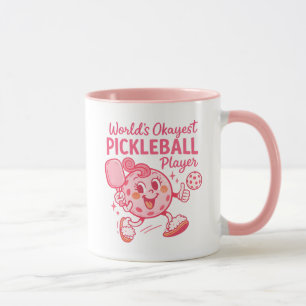 Cute Pickleball Player Pink Funny Pickleballer Mug