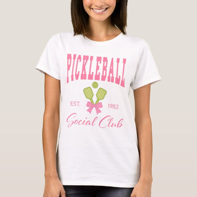 Cute Pickleball Social Club T-Shirt (Front)