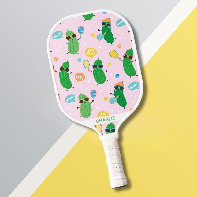 Cute Pickles playing Pickleball Paddle (Creator Uploaded)