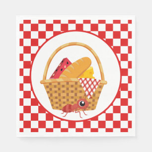 cute picnic ant party napkin