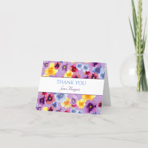 Cute Picnic Garden Party Colourful Floral Birthday Thank You Card