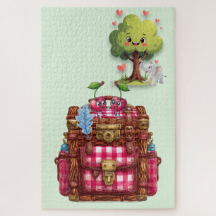Cute Picnic Love Tree Elephant Puzzles 
