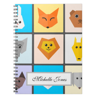 Cute Pictures of Animals Add Your Name Homeschool Notebook