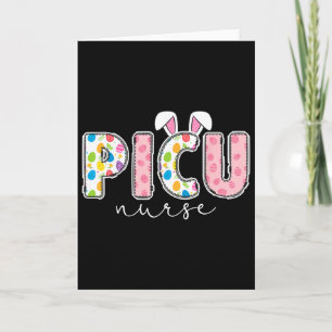 Cute Picu Nurse Easter Bunny Paediatrics Icu Nurse Card