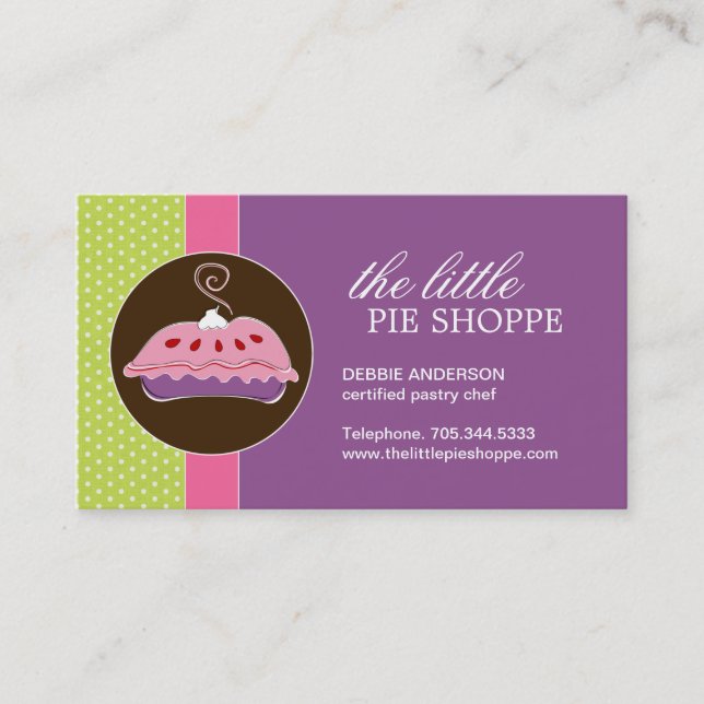 Cute Pie Business Cards (Front)