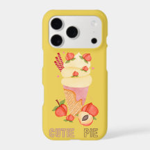 Cute Pie Ice Cream Cone - Mustard