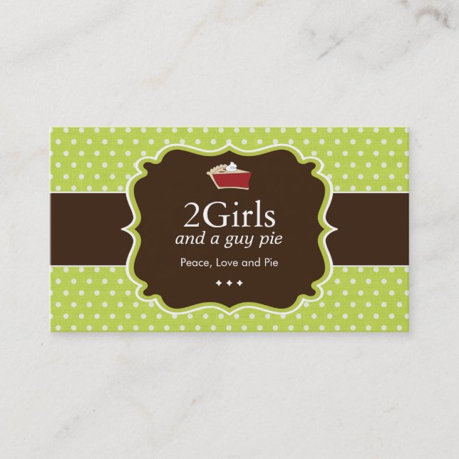 Cute Pie Slice Business Card (Front)