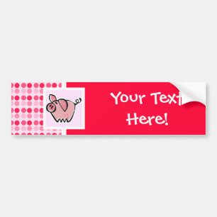 Cute Pig Bumper Sticker