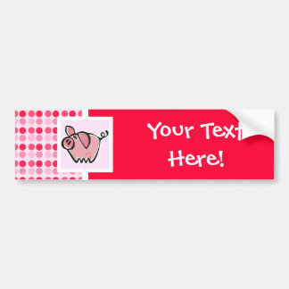 Cute Pig Bumper Sticker