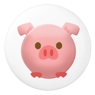Cute Pig Cabinet Drawer Knob Pulls for Baby or Kid