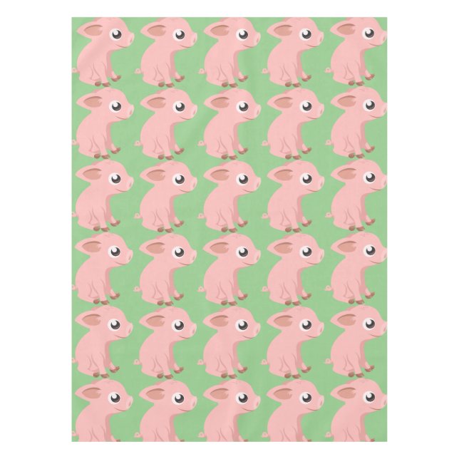 Cute pig cartoon tablecloth (Front)