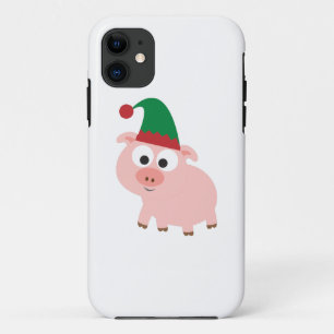 Cute Pig Christmas Elf Case-Mate iPhone Case