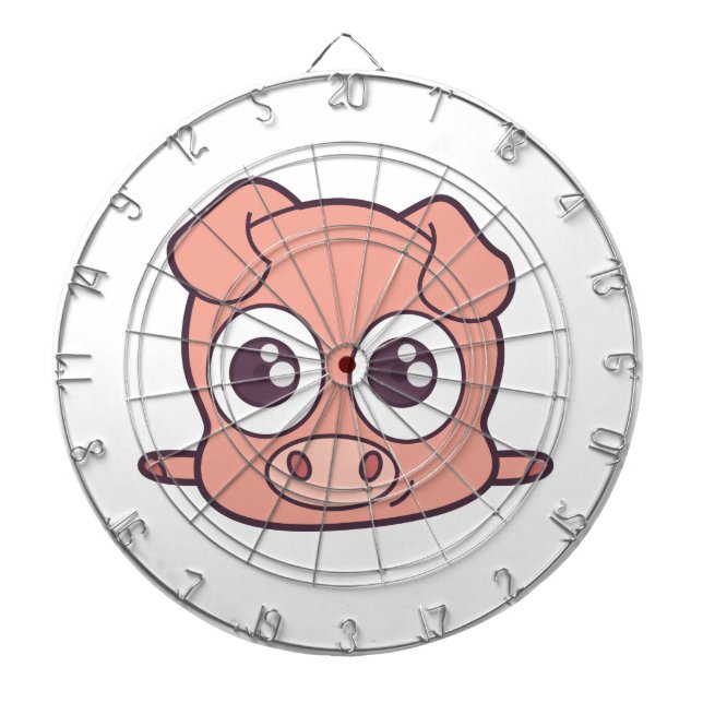 Cute pig clipart dartboard (Front)