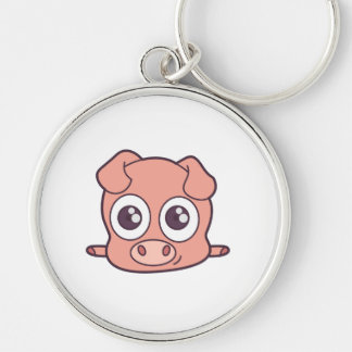 Cute pig clipart key ring