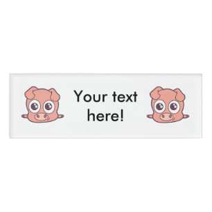 Cute pig clipart name tag