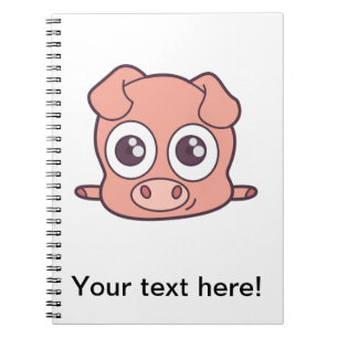 Cute pig clipart notebook