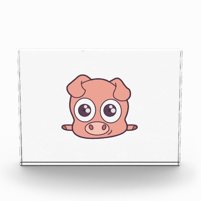 Cute pig clipart photo block (Front)