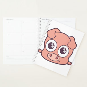 Cute pig clipart planner