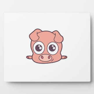 Cute pig clipart plaque