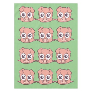 Cute pig clipart tablecloth