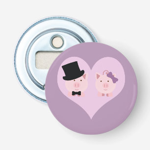 Cute Pig Couple Bottle Opener