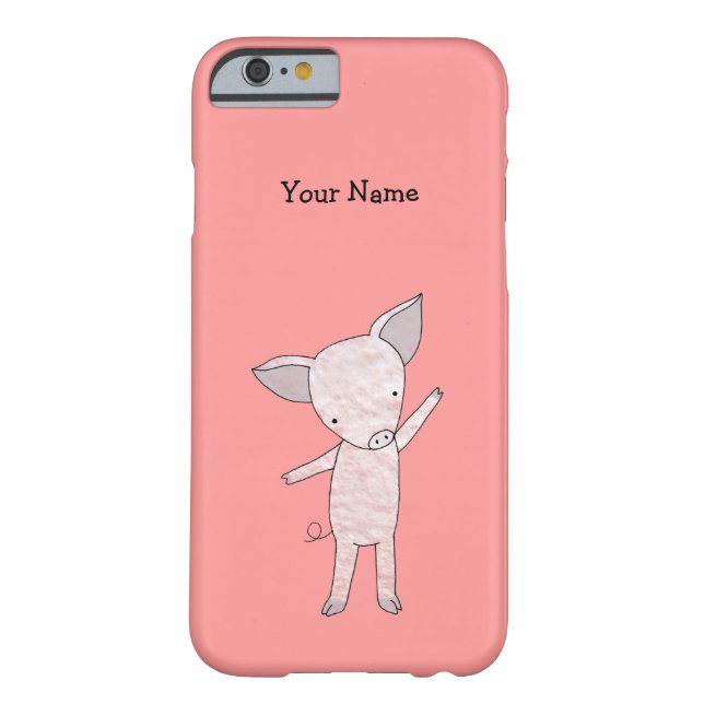 Cute Pig Custom iPhone Case Personalised iPhone 6 (Back)