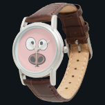 Cute Pig Face Watch<br><div class="desc">Cute cartoon pig face.</div>