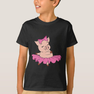 Cute Pig Farming Pink Dancing Dancer Performer Bal T-Shirt