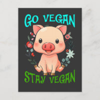 Cute Pig Flower Vegan Animal Rights Vegetarian