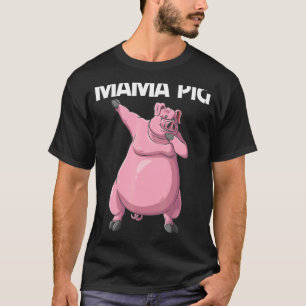 Cute Pig For Women Mum Livestock Animal Food T-Shirt