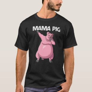 Cute Pig For Women Mum Livestock Animal Food T-Shirt