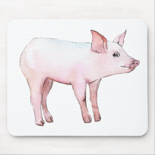Cute Pig Gift Farmers Wife Country Farm Girl Mouse Pad