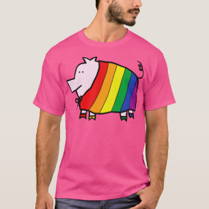 Cute Pig in Pride Cape T-Shirt