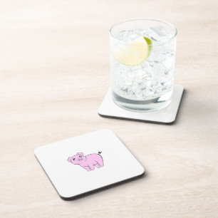 Cute Pig, Little Pig, Piggy, Pink Pig, Farm Animal Coaster