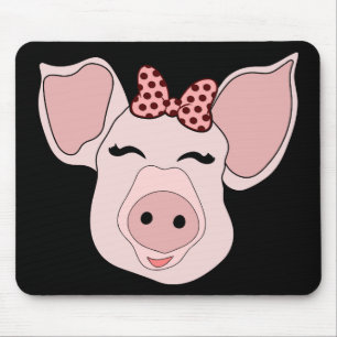 Cute Pig Lover Farmers Wife Farm Girl Cartoon Coun Mouse Pad