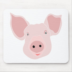 Cute Pig Lover Farmers Wife Farm Girl Cartoon Mouse Pad