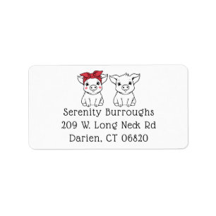 Cute Pig Lover Gift Farmer Farm Animal Piglet  Label